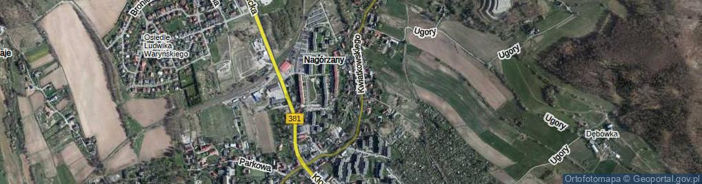 Zdjęcie satelitarne Wiejska ul.